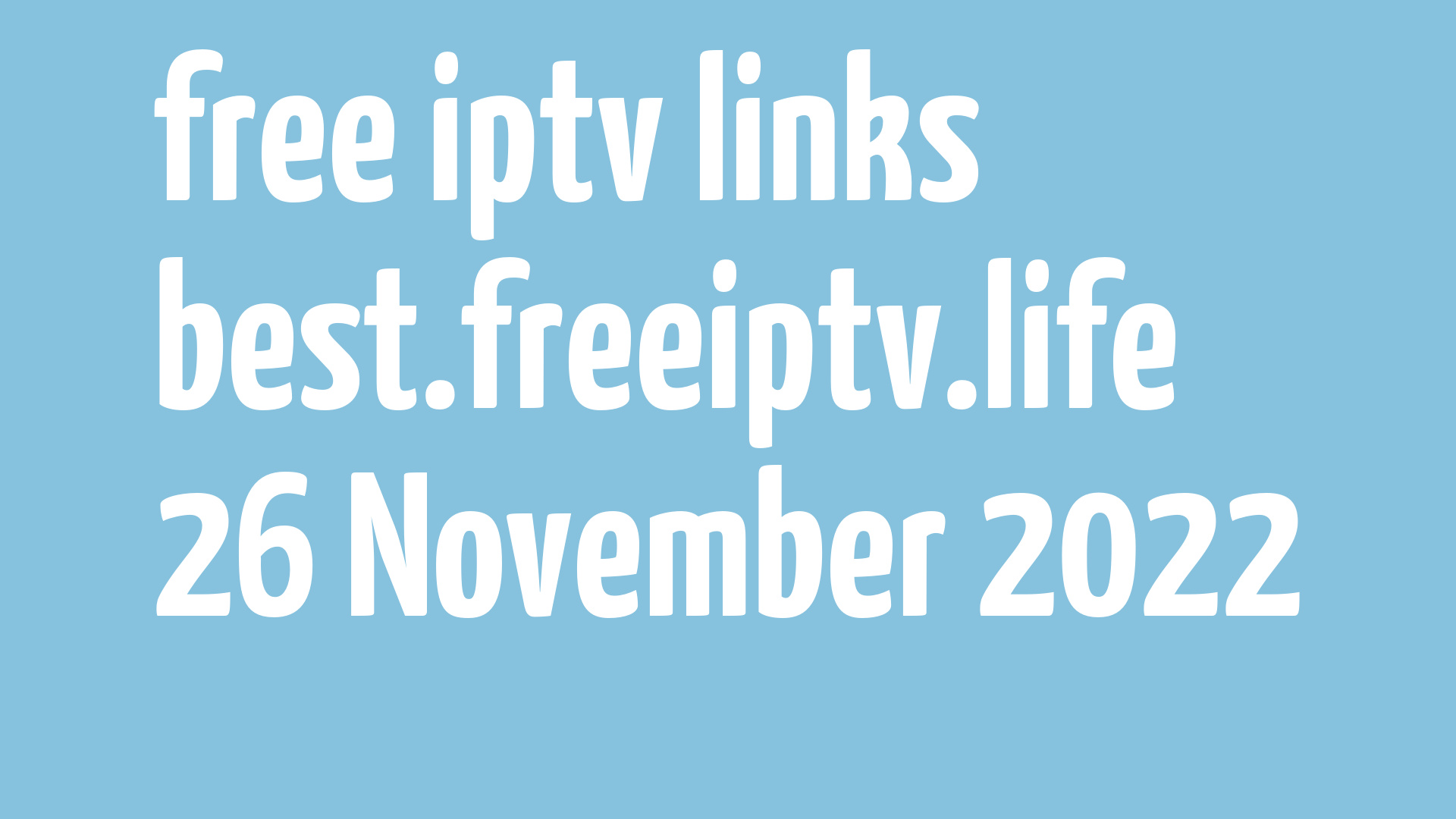 free iptv links 251122